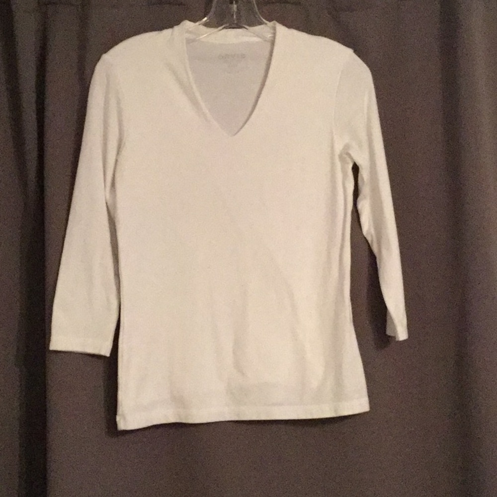3/4 length white tee
